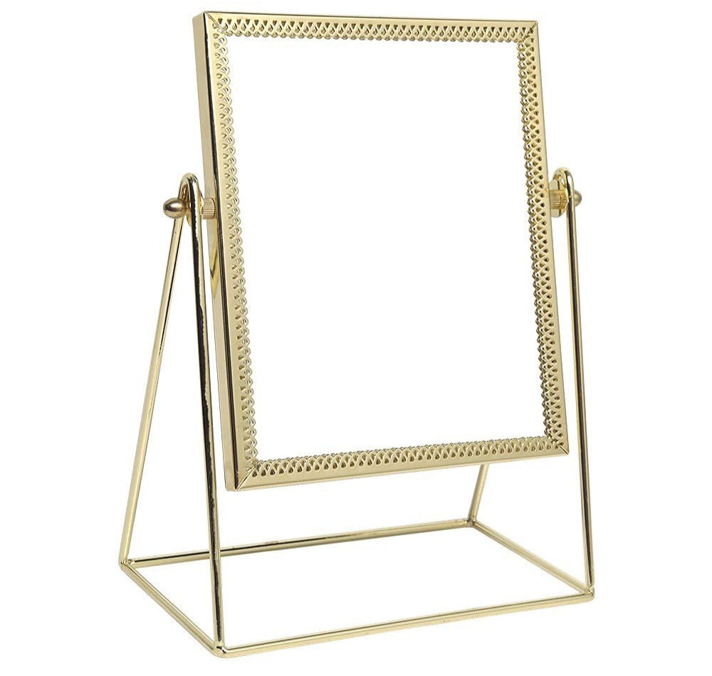 Retro Metal Gold Mirror Rectangle